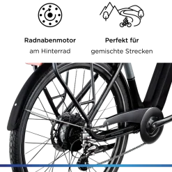 Zündapp Z810 E Bike Herren Trekkingrad ab 175 cm Elektrofahrrad 550 Wh Pedelec Trekking Rad Fahrrad mit 8 Gang und Beleuchtung StVZO