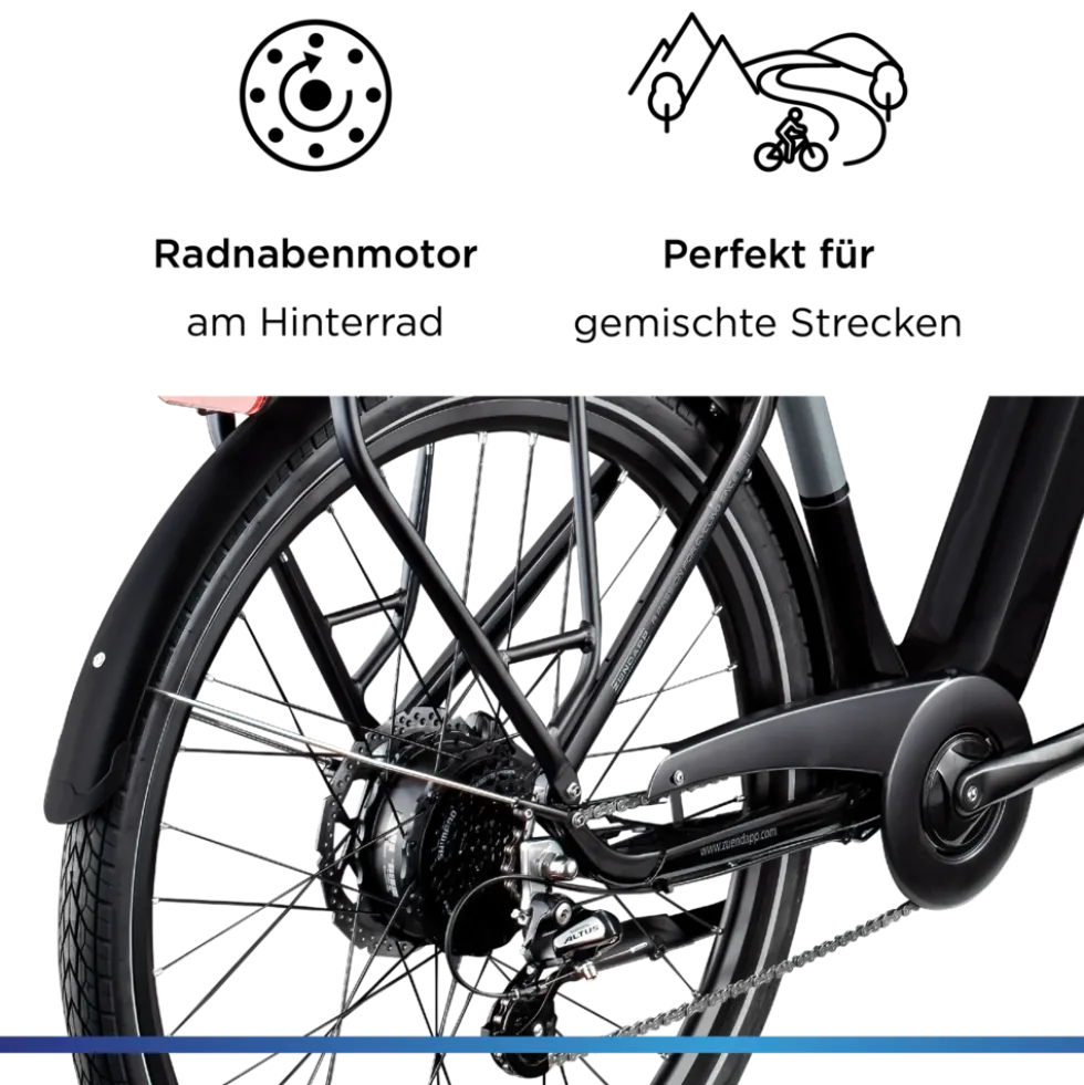 Zündapp Z810 E Bike Herren Trekkingrad ab 175 cm Elektrofahrrad 550 Wh Pedelec Trekking Rad Fahrrad mit 8 Gang und Beleuchtung StVZO