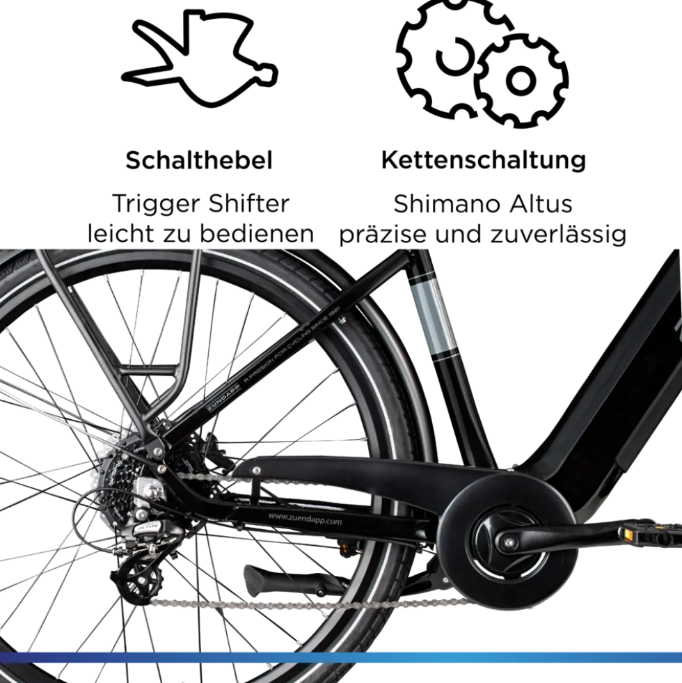 Zündapp Z810 E Bike Herren Trekkingrad ab 175 cm Elektrofahrrad 550 Wh Pedelec Trekking Rad Fahrrad mit 8 Gang und Beleuchtung StVZO