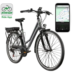 Zündapp Z802 E Bike Trekkingrad Damen ab 160 cm mit Nabenmotor Pedelec Trekking Fahrrad mit 21 Gang und Beleuchtung StVZO