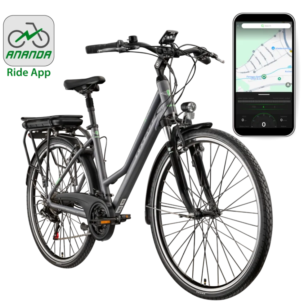 Zündapp Z802 E Bike Trekkingrad Damen ab 160 cm mit Nabenmotor Pedelec Trekking Fahrrad mit 21 Gang und Beleuchtung StVZO