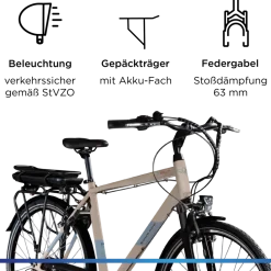 Zündapp Z807 E Bike 28 Zoll Trekkingrad 7 Gang Elektrofahrrad StVZO 155 - 185 cm Pedelec Elektro Trekking Fahrrad