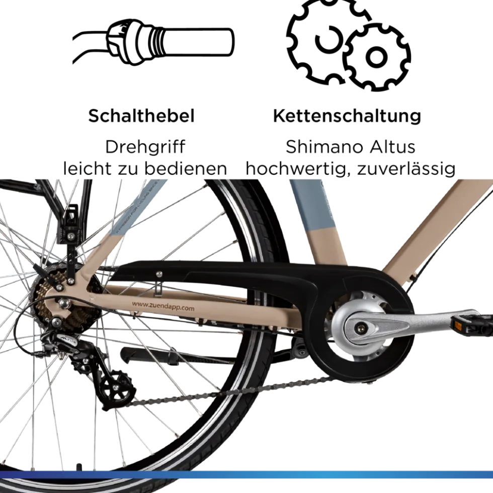 Zündapp Z807 E Bike 28 Zoll Trekkingrad 7 Gang Elektrofahrrad StVZO 155 - 185 cm Pedelec Elektro Trekking Fahrrad