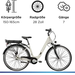 Zündapp Z600 E-Cityrad 28 Zoll – stilvoll & komfortabel durch die Stadt mit 536 Wh Power