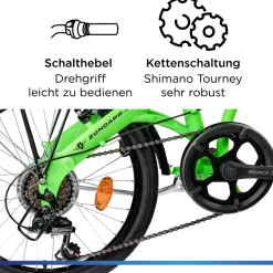 Zündapp ZF20 Speed Folder 20 Zoll Klapprad Faltrad Stadtrad Fahrrad faltbar Klappfahrrad StVZO