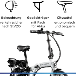 Zündapp Z120 20 Zoll E Bike Elektro Bike Pedelec Faltrad E Klapprad E Fahrräder leichte Ebikes 20" Urban E Bikes Stadtrad