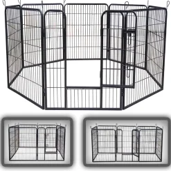 zoomundo Welpenauslauf / Freilaufgehege 8-Eck - XL - BLACK EDITION