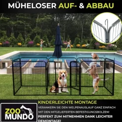 zoomundo Welpenauslauf / Freilaufgehege 8-Eck - XL