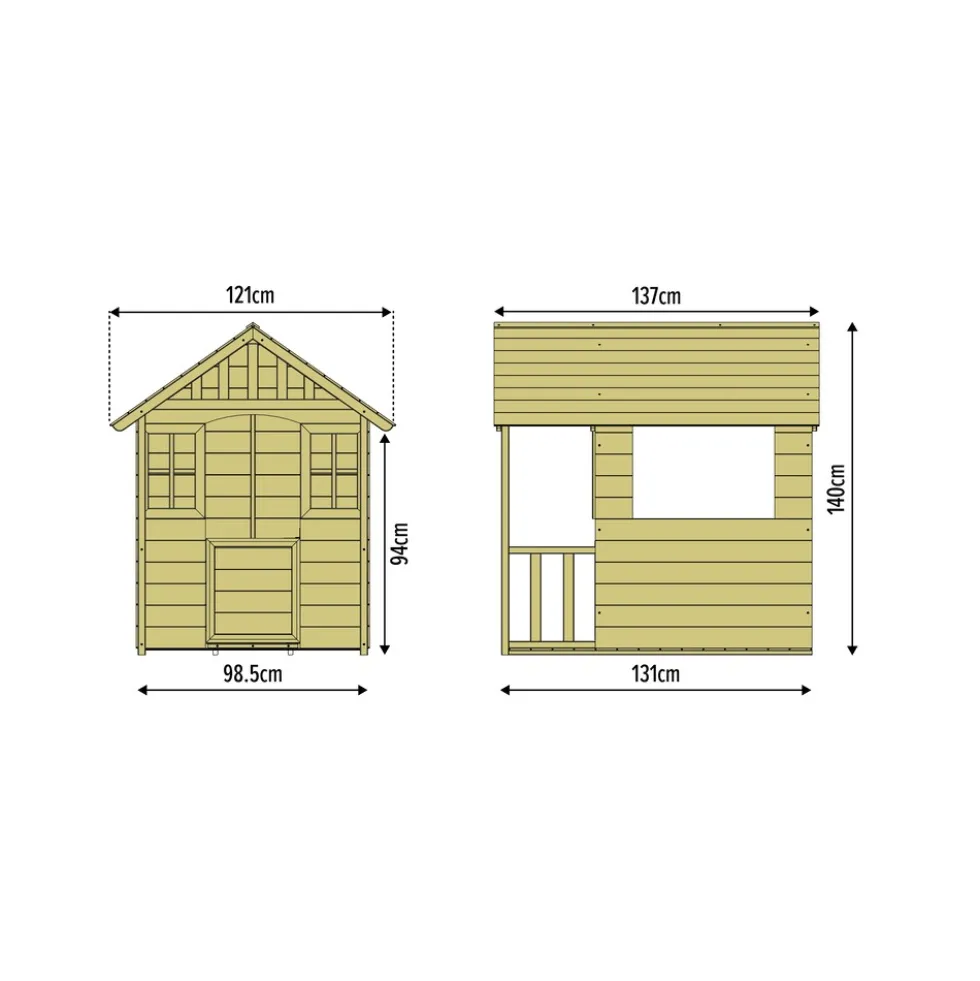 Zwerkules Spielhaus Villa | 137x121x140cm